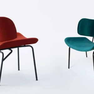 Juliette Lounge - Set da 4 Poltroncina velluto antimacchia cm 70x65x76h - vari colori