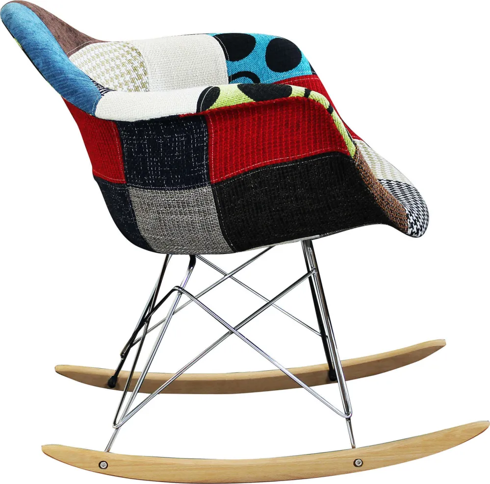 JULIETTE - poltrona dondolo moderna metallo e legno Multicolor Milani Home