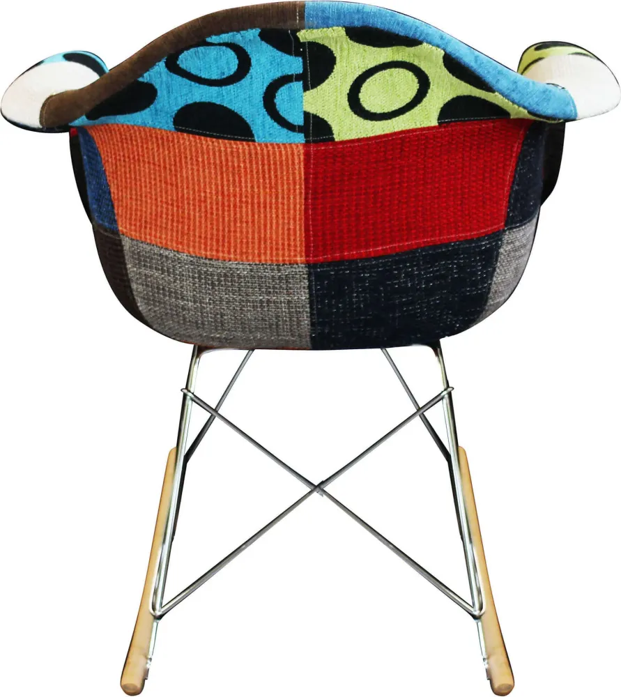 JULIETTE - poltrona dondolo moderna metallo e legno Multicolor Milani Home