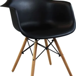 JULIETTE - poltrona moderna abs legno e metallo Nero Milani Home