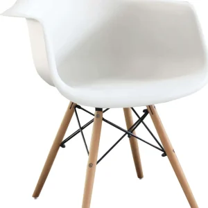 JULIETTE - poltrona moderna abs legno e metallo Bianco Milani Home