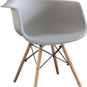 JULIETTE - poltrona moderna abs legno e metallo Grigio Milani Home