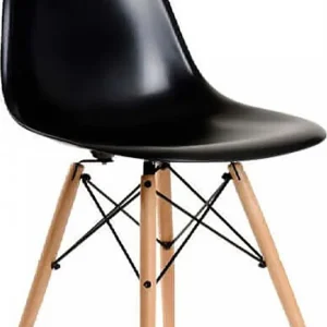 JULIETTE - sedia moderna con gambe legno Nero Milani Home