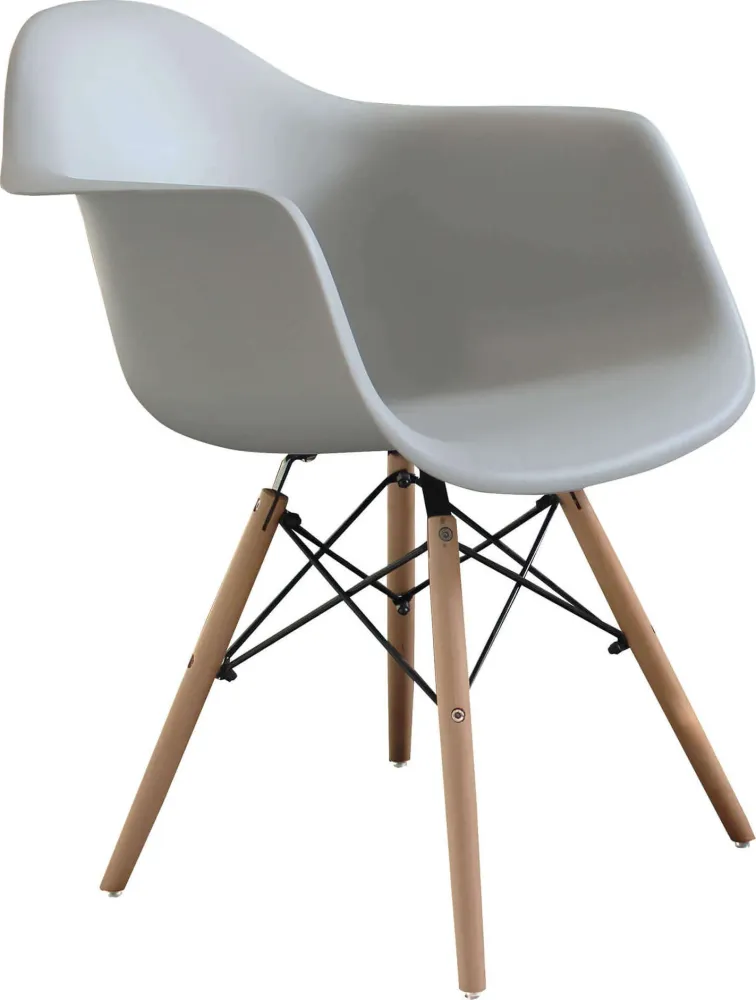 JULIETTE - set di 6 poltrone moderne legno e metallo Grigio Milani Home