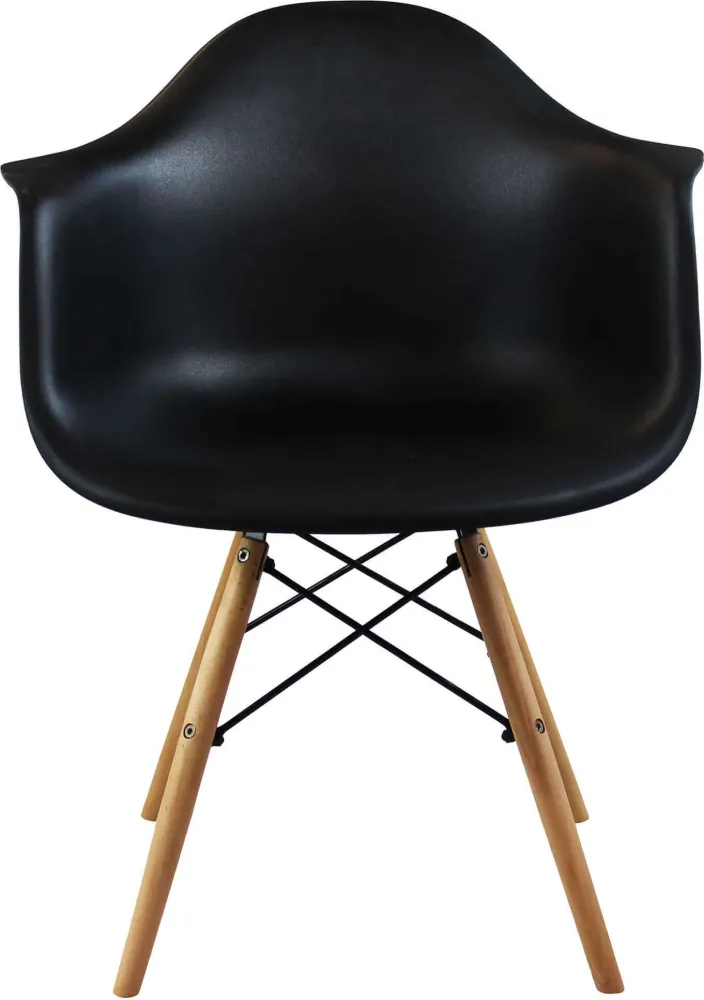 JULIETTE - set di 4 poltrone moderne legno e metallo Nero Milani Home