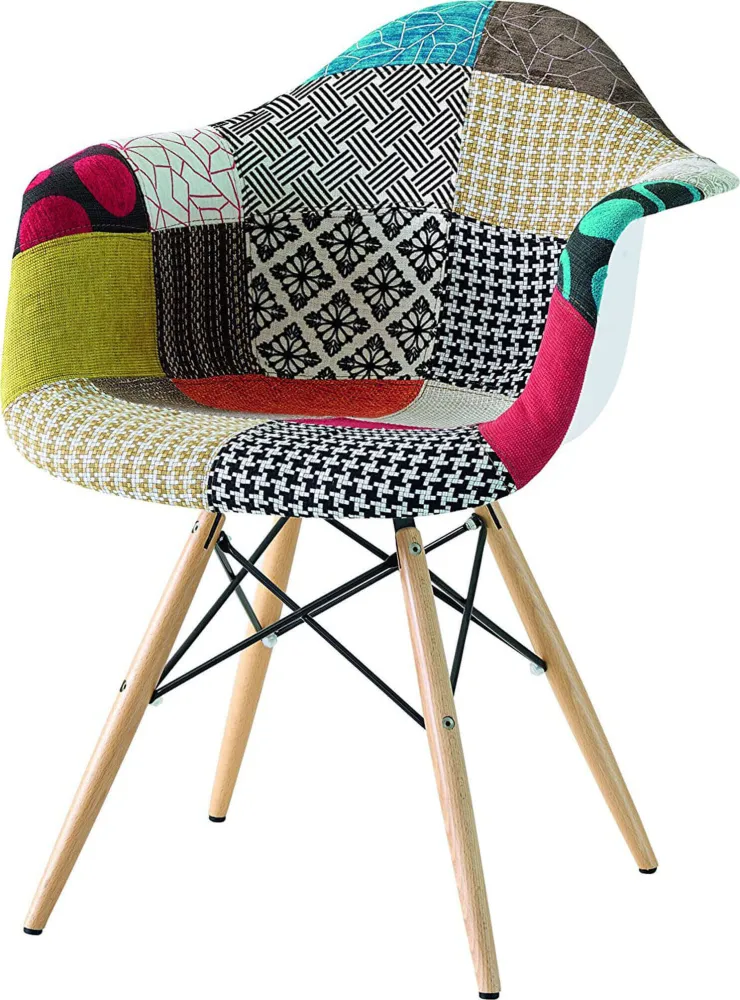JULIETTE - set di 2 poltrone moderne legno e metallo Multicolor Milani Home