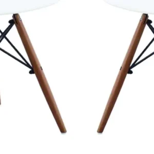 JULIETTE - set di 2 sedie moderne con gambe legno Bianco Milani Home