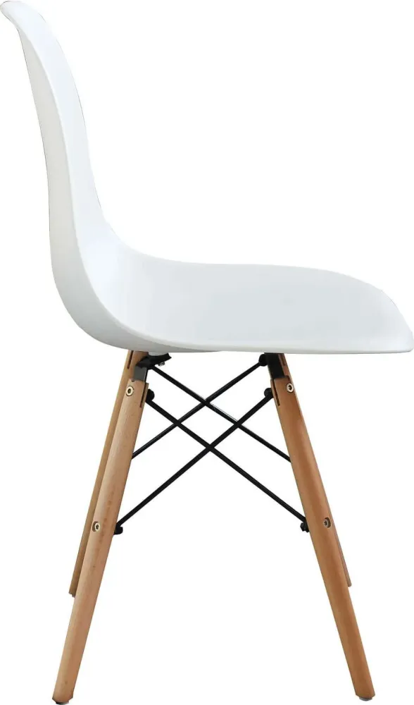 JULIETTE - set di 6 sedie moderne con gambe legno Bianco Milani Home