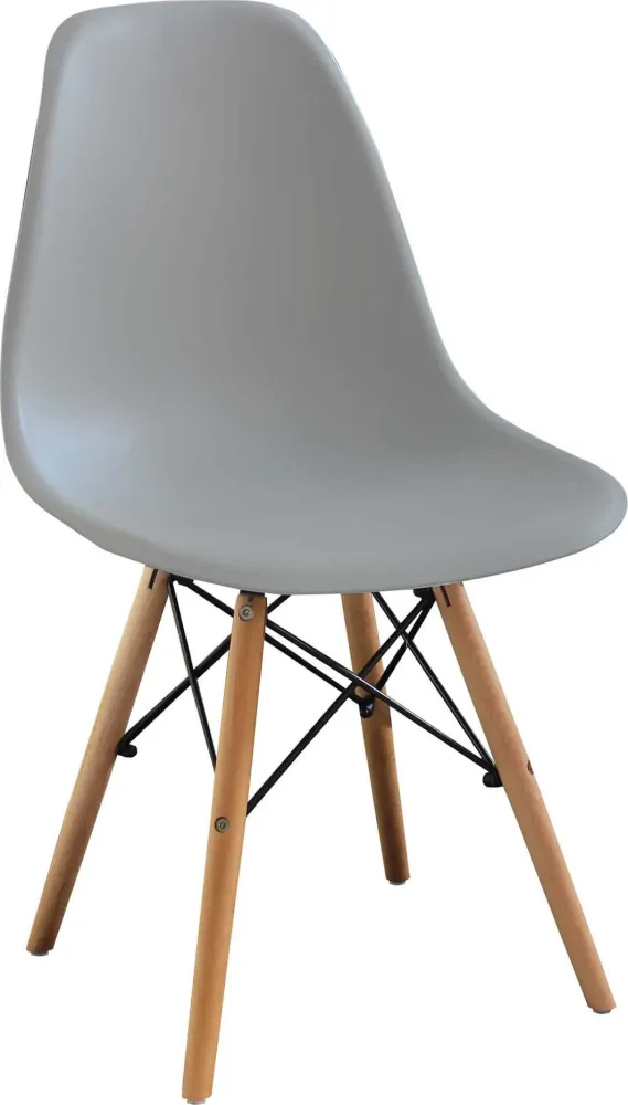 JULIETTE - set di 2 sedie moderne con gambe legno Grigio Milani Home
