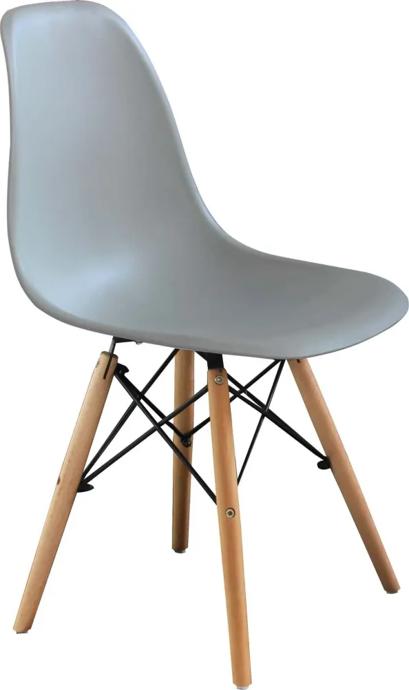 JULIETTE - set di 2 sedie moderne con gambe legno Grigio Milani Home