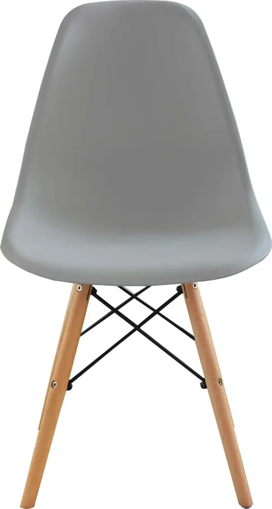 JULIETTE - set di 2 sedie moderne con gambe legno Grigio Milani Home