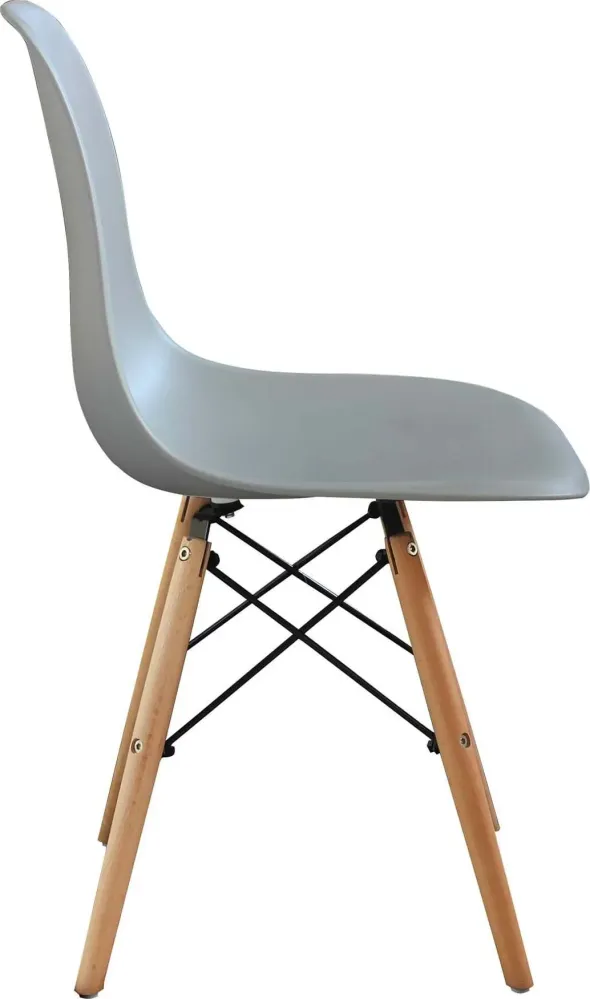 JULIETTE - set di 6 sedie moderne con gambe legno Grigio Milani Home
