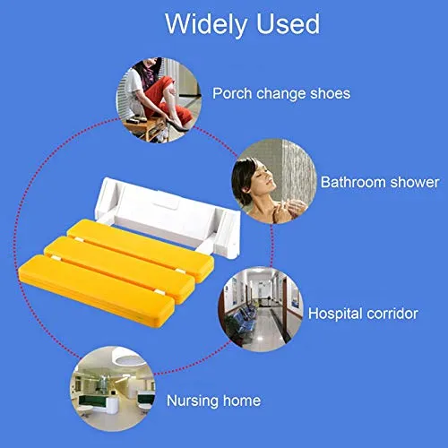 JXING Sedile da Doccia, Sgabelli da Bagno, Sedile Doccia Ribaltabile, Sedile Doccia sospeso Alluminio per Spa, corridoio,...
