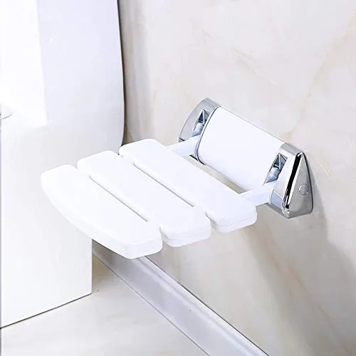 JXING Sedile per Doccia, Sgabello Pieghevole Parete, Sedia da Doccia Parete, plastica, Sgabello per Doccia salvaspazio per...