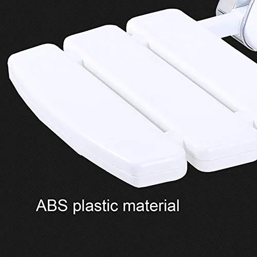 JXING Sedile per Doccia, Sgabello Pieghevole Parete, Sedia da Doccia Parete, plastica, Sgabello per Doccia salvaspazio per...