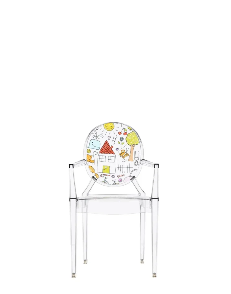 Kartell Lou Lou Ghost | Sedia Kids con disegno