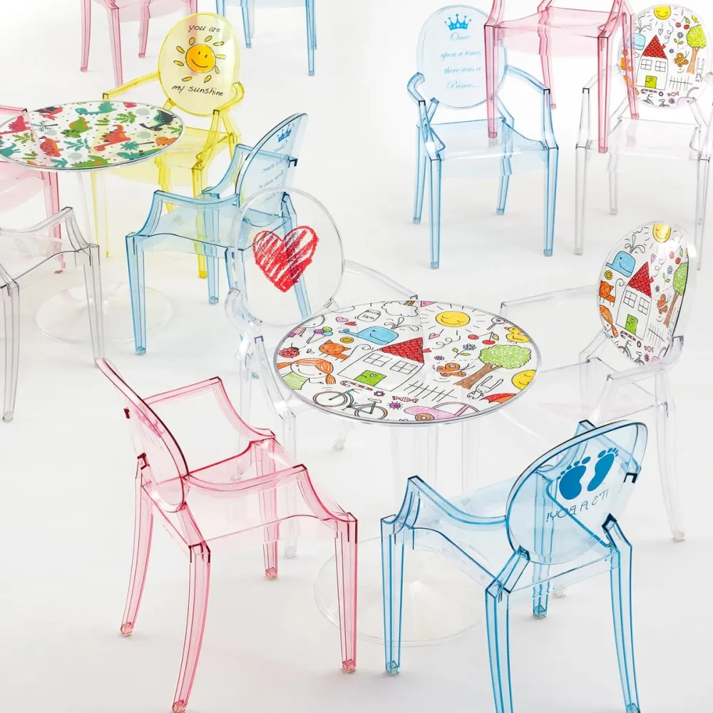 Kartell Lou Lou Ghost | Sedia Kids con disegno
