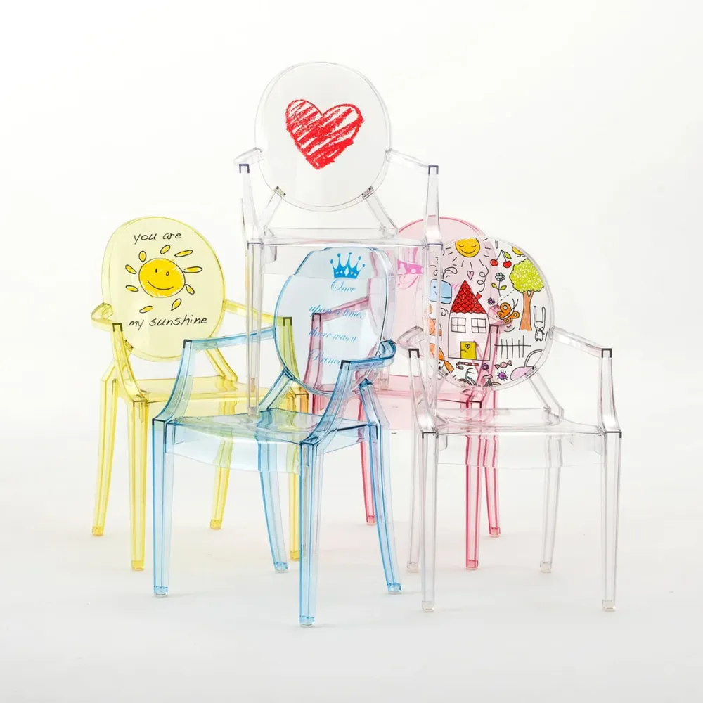 Kartell Lou Lou Ghost | Sedia Kids con disegno