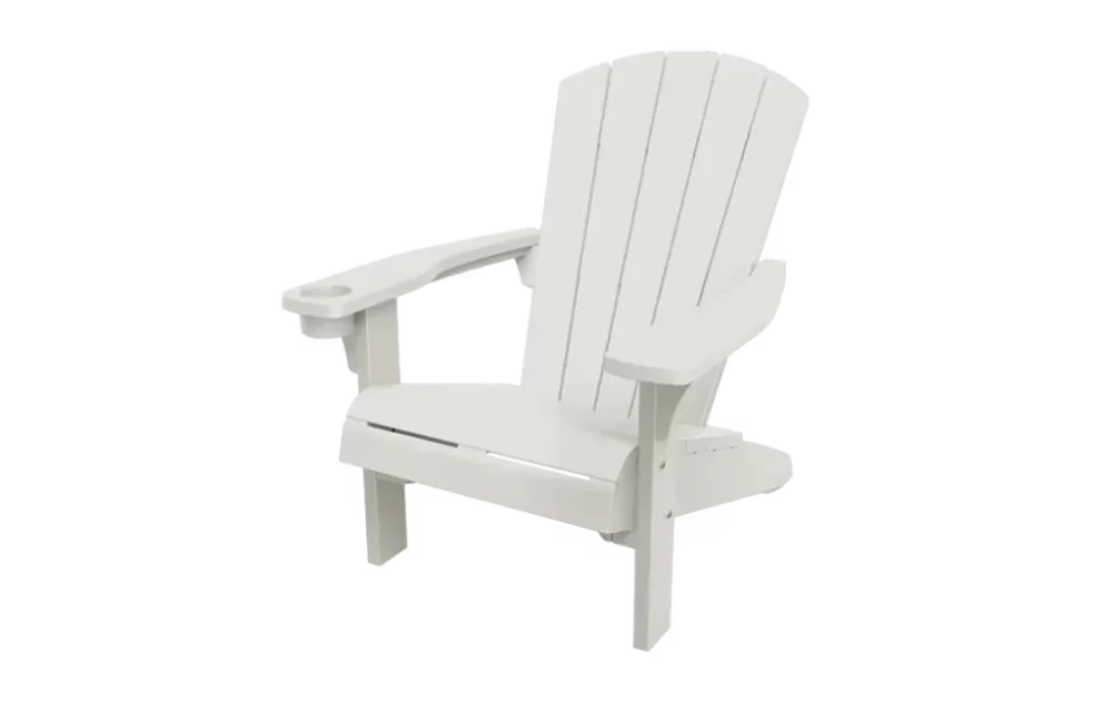 Keter - Sedia da esterno Alpine Adirondack bianca