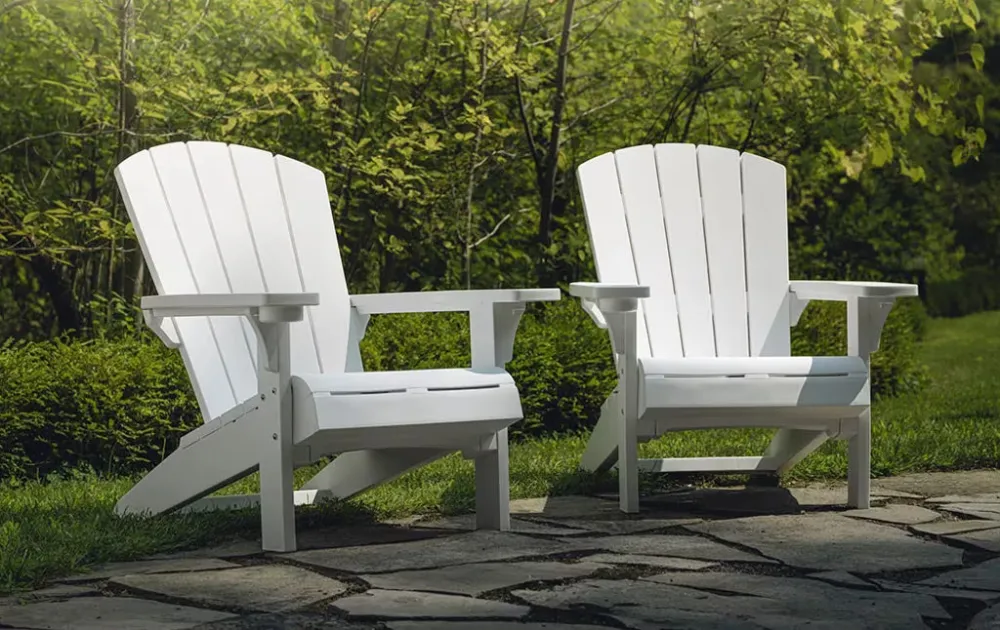 Keter - Sedia da esterno Alpine Adirondack bianca