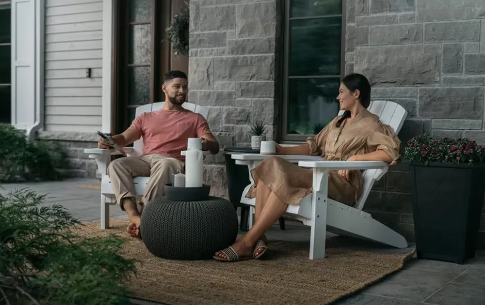 Keter - Sedia da esterno Alpine Adirondack bianca