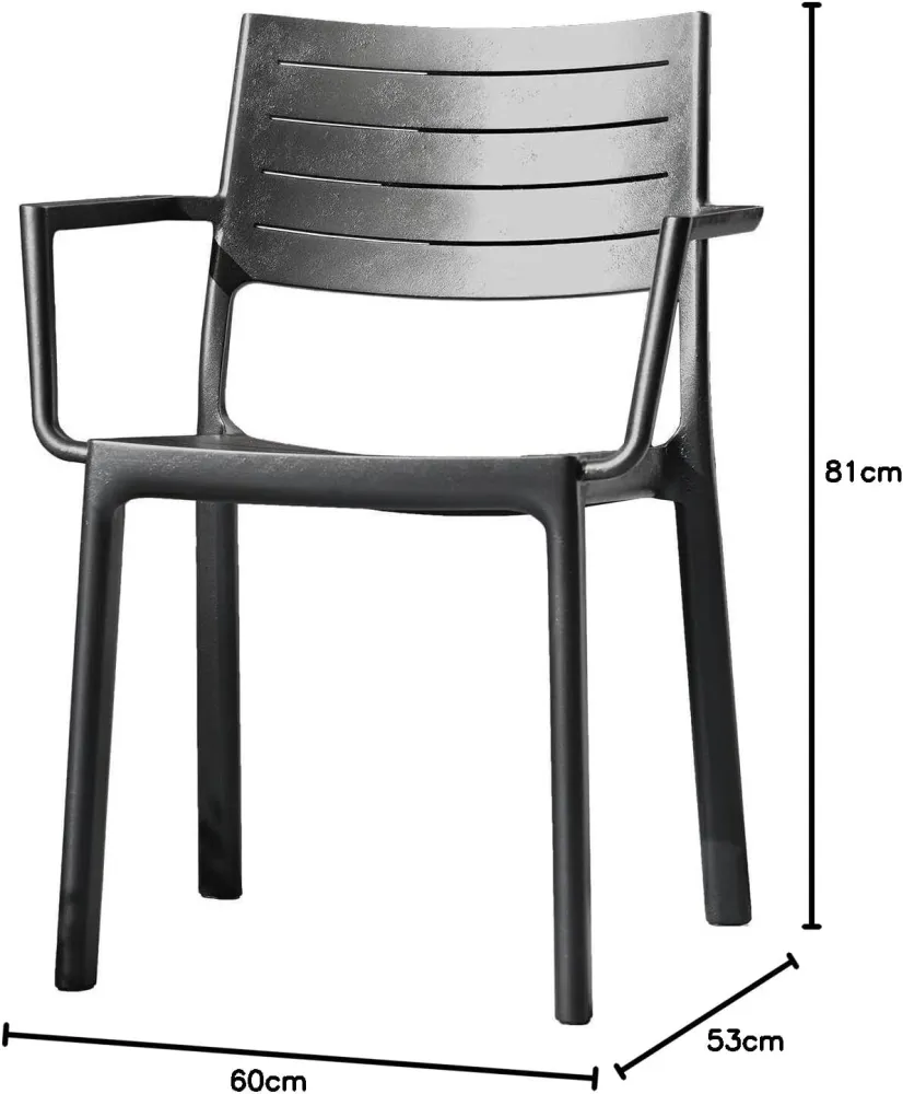 Keter - Sedia da esterno Metaline metallo
