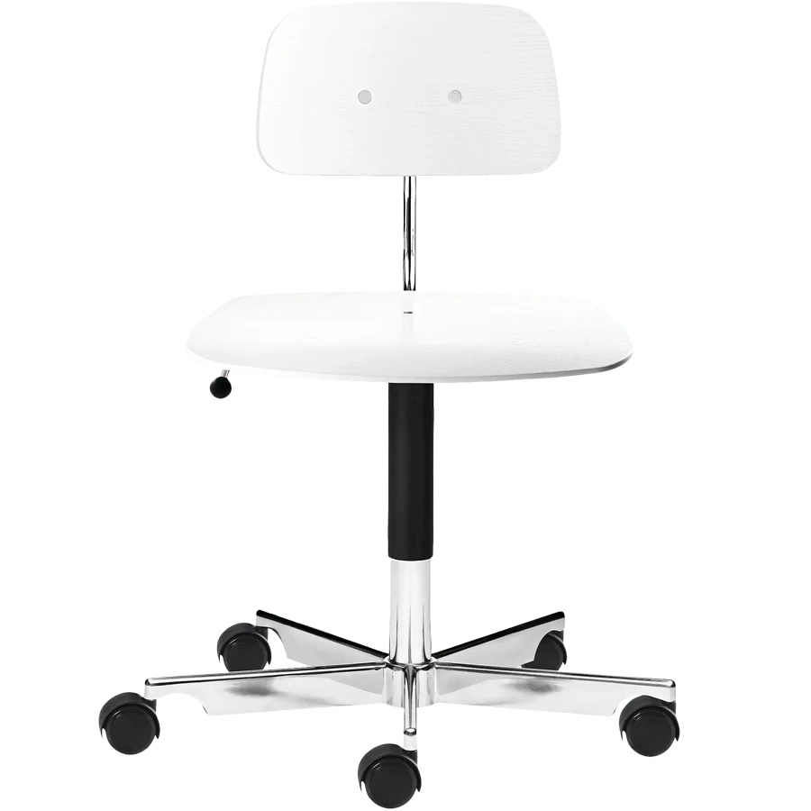 KEVI 2533 SEDIA UFFICIO FRASSINO SOFT BIANCO