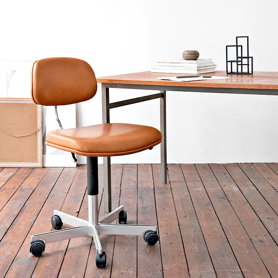 KEVI 2534U SEDIA DA UFFICIO PELLE BARNWOOD