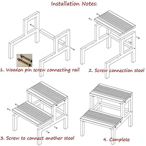 QIQIDEDIAN - Scaletta legno massiccio, sgabello multifunzione, sgabelli da bagno, sgabelli Kneeling Chair