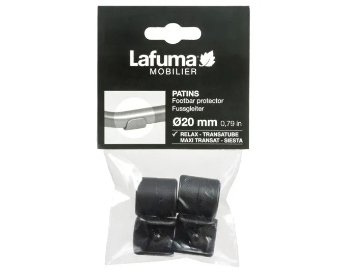 LAFUMA Pattini da pavimento RSXA Siesta Transatube 4 pezzi neri