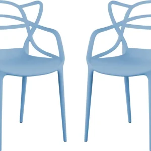 LALU - set di 2 sedie plastica Azzurro Milani Home