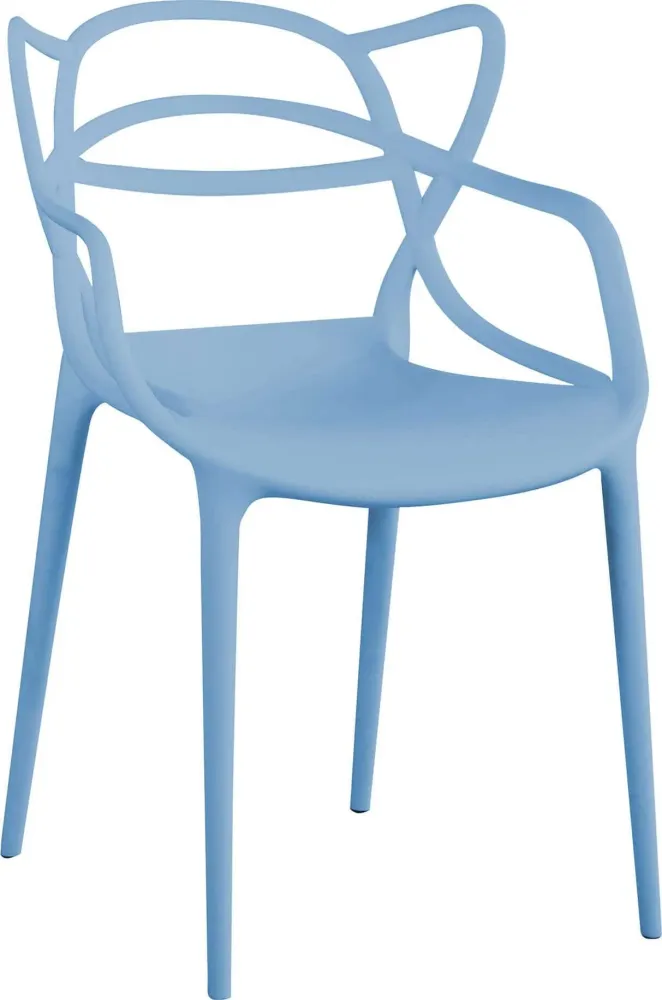 LALU - set di 4 sedie plastica Azzurro Milani Home