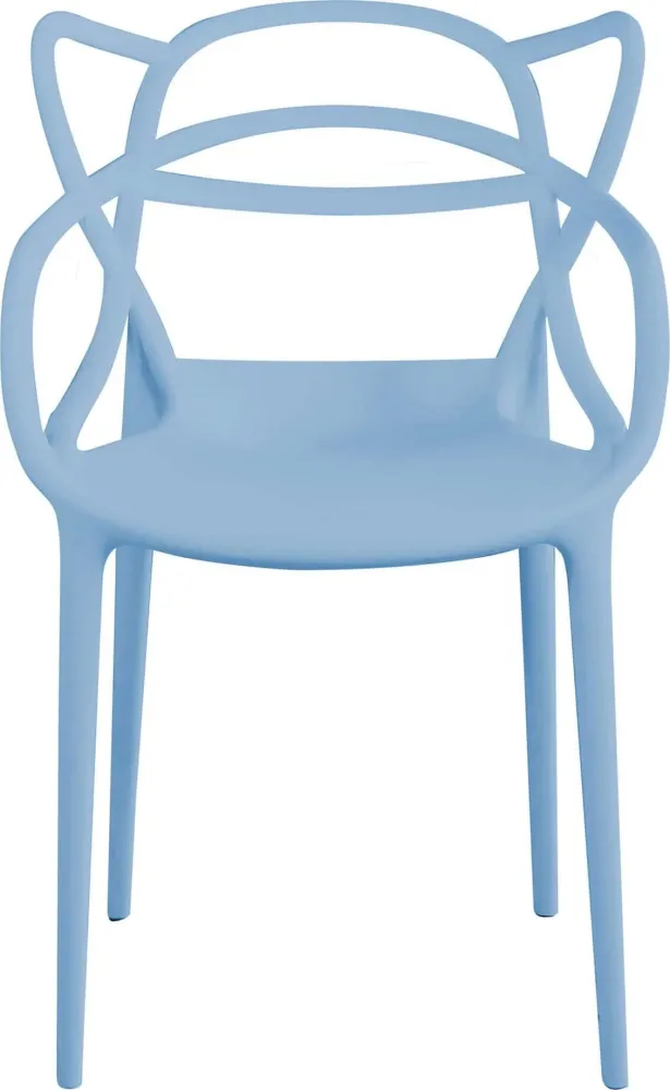 LALU - set di 4 sedie plastica Azzurro Milani Home