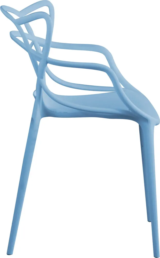 LALU - set di 4 sedie plastica Azzurro Milani Home