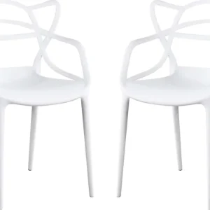 LALU - set di 2 sedie plastica Bianco Milani Home