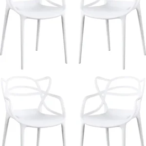 LALU - set di 4 sedie plastica Bianco Milani Home