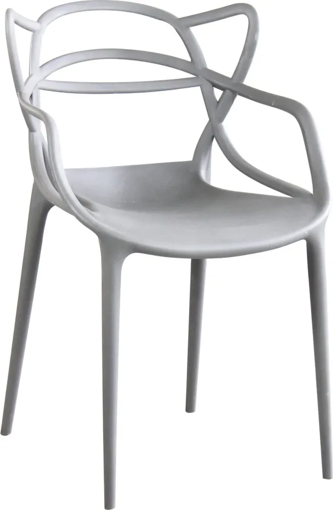 LALU - set di 4 sedie plastica Grigio Milani Home