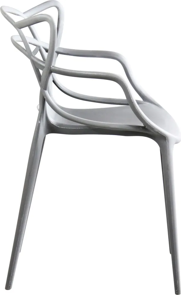 LALU - set di 4 sedie plastica Grigio Milani Home