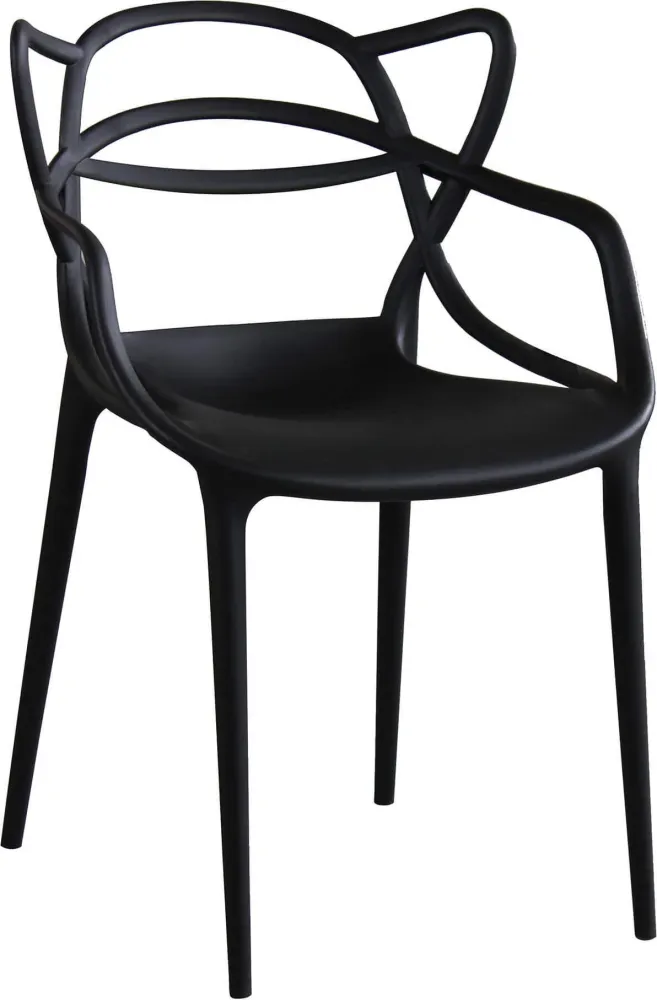 LALU - set di 2 sedie plastica Nero Milani Home