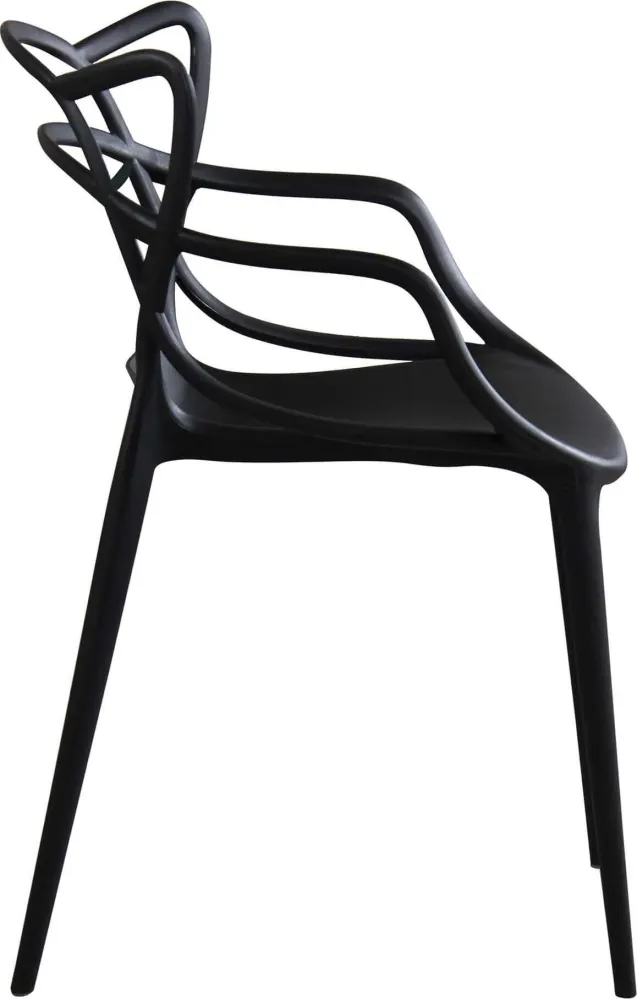 LALU - set di 2 sedie plastica Nero Milani Home