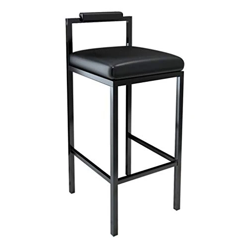 LAMXF Sgabelli da banco Metallo con Schienale Basso, Sedia da Pranzo da Cucina, Sgabello da Bar Moderno per Cucina da Pran...