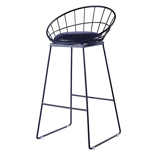 LAMXF Sgabelli da Bar Moderni Metallo, sgabelli da Pub da Cucina, sgabelli da Bar, Sedile Pelle PU, Altezza Seduta 65 cm,...