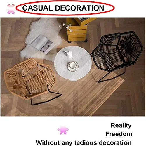 LAOHETLH Sgabello da Bar Ferro battuto Minimalista Home Schienale Nordic Rattan Sedia Alta Sgabello Ristorante Cafe Sgabel...