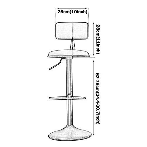 Sgabelli da bar orientabili regolabili Set di 2 pezzi Sedie da bar morbida pelle PU Sedia da cucina per colazione Colazion...