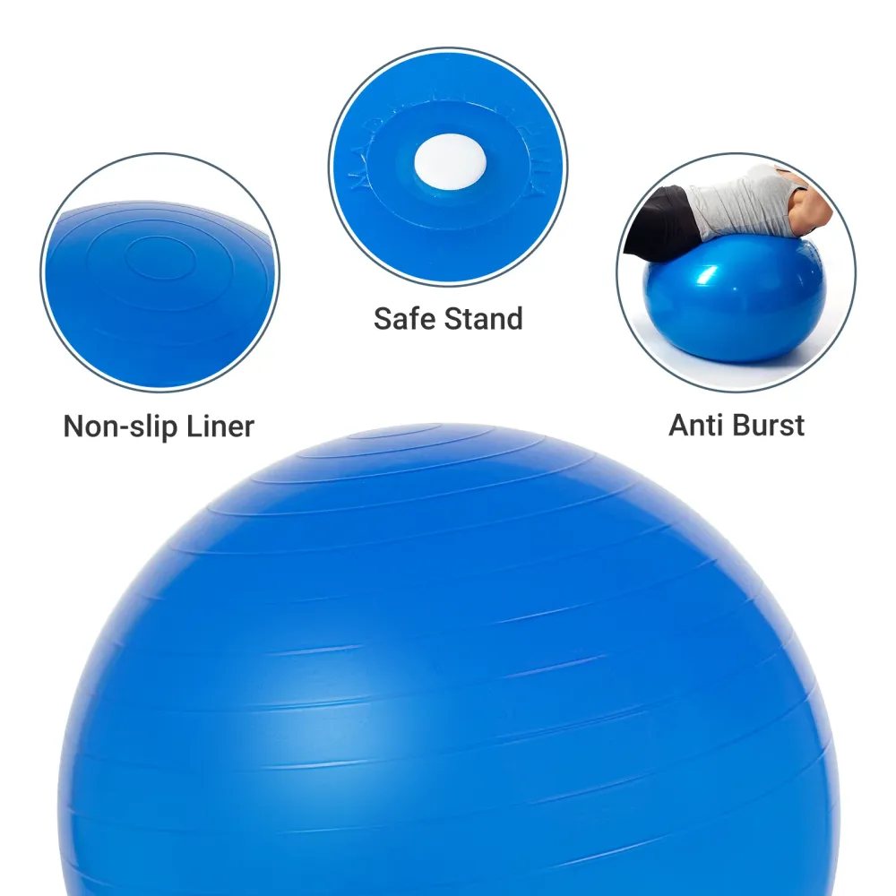 Sedia con palla da yoga (Blu) Leogreen