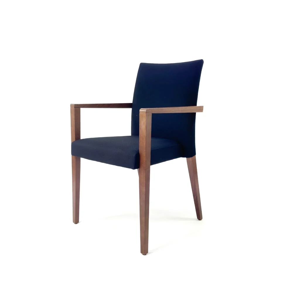 Lesro: sedia da visitatori tessuto blu navy - rinnovato
