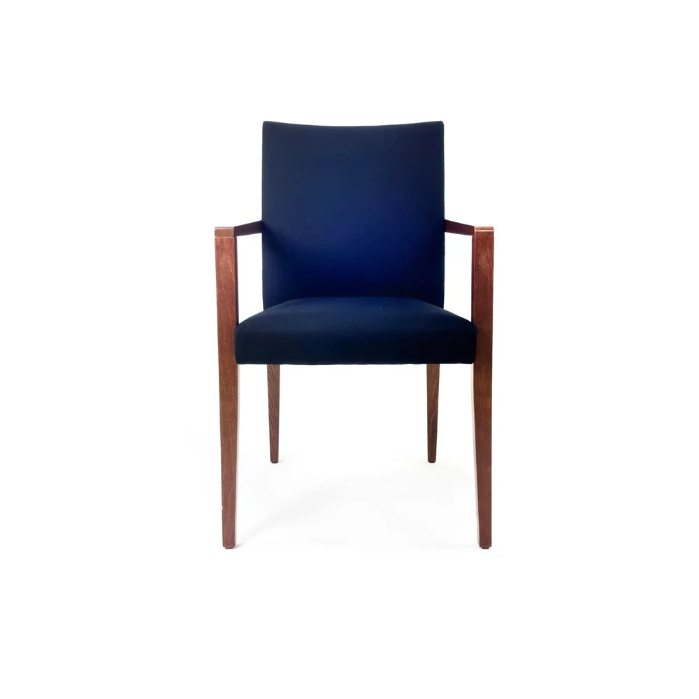 Lesro: sedia da visitatori tessuto blu navy - rinnovato
