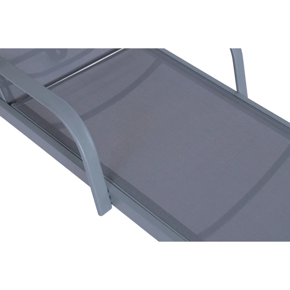 Lettino Home ESPRIT Grigio chiaro 199 X 63 X 101 CM