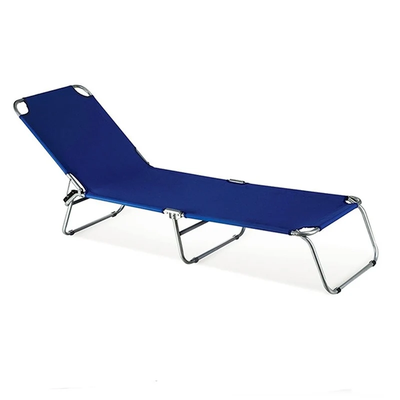 Lettino prendisole acciaio Mod. Katia colore blu Confezione da 2 Pezzi