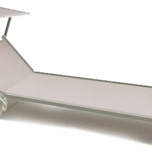 Lettino Prendisole da Giardino Alluminio Soriani Riccione Grigio